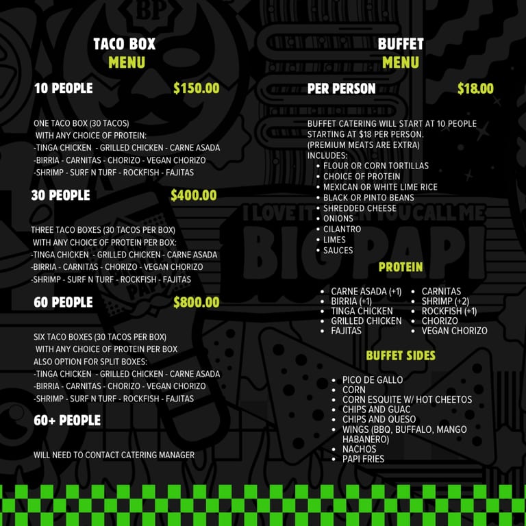 CATERING MENU